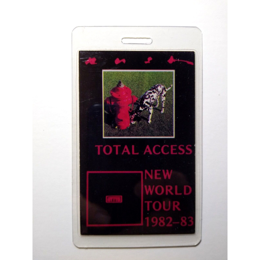 Rush Backstage Pass Original 1982-83 Concert World Tour Hard Rock Dalmatian Dog